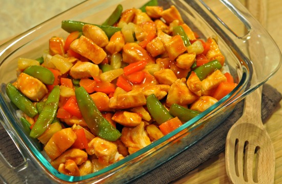 sweet and sour chicken with rice