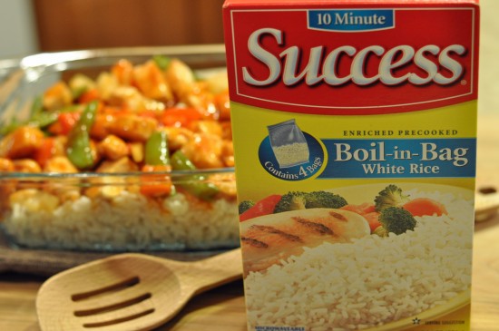 sweet and sour chicken with success rice
