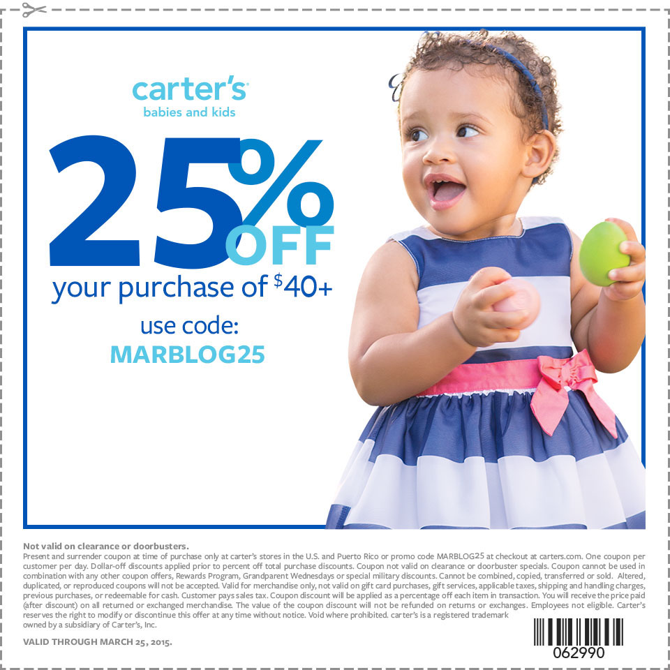 Jump Into Spring With New Children's Apparel From Carter's + 25 off