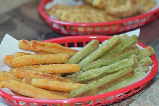 carrots and potato fries