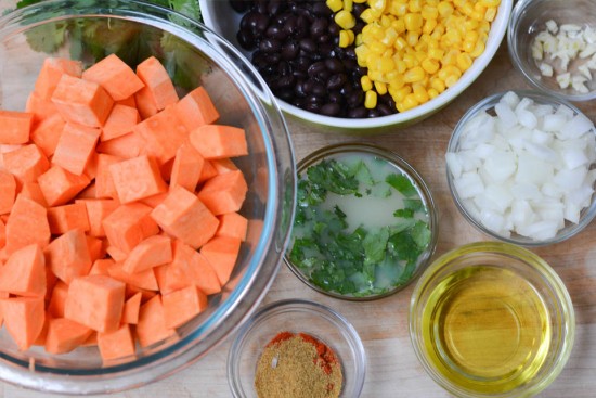 sweet potato chicken tortillas