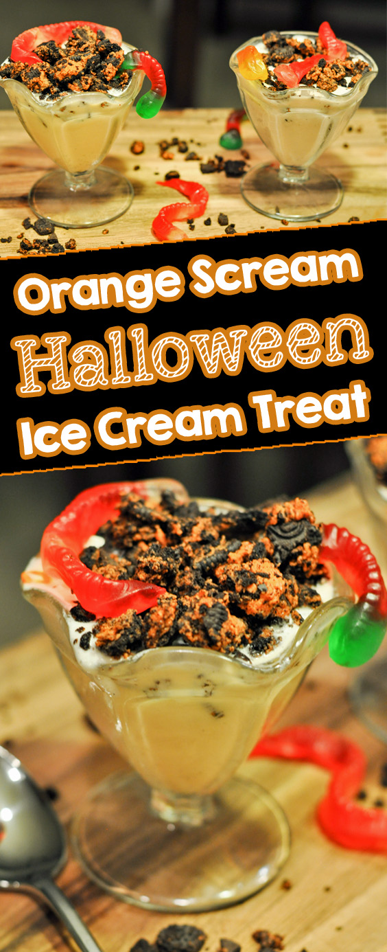 Orange Scream Halloween Ice Cream Treat
