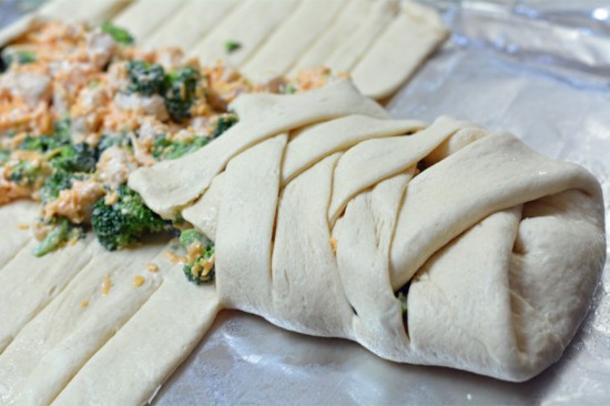 Chicken Broccoli Alfredo Braid