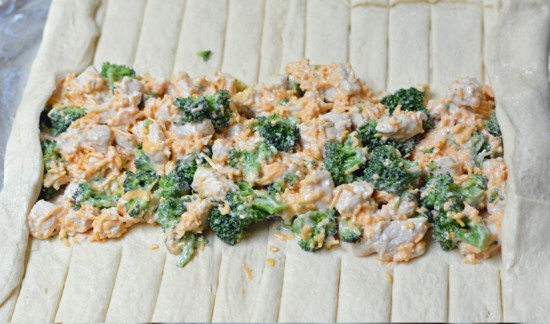 Chicken Broccoli Alfredo Crescent Braid recipe