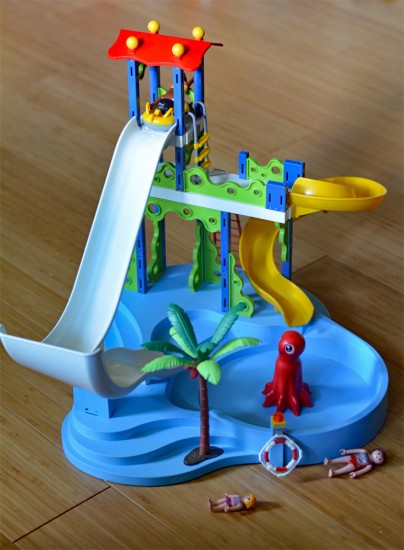 playmobil summer fun water park with slides