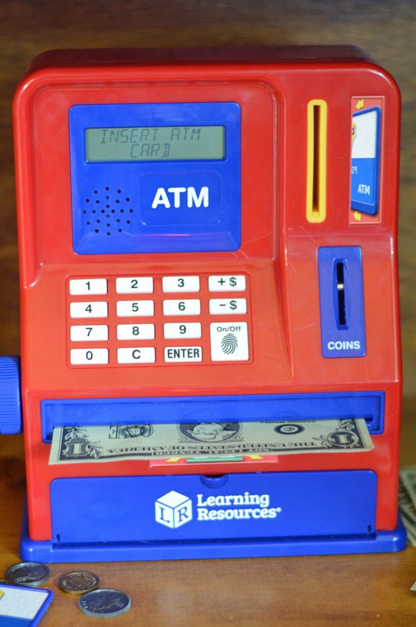 Teach Kids About Money Pretend Play Teaching ATM Bank Mommy s Fabulous Finds