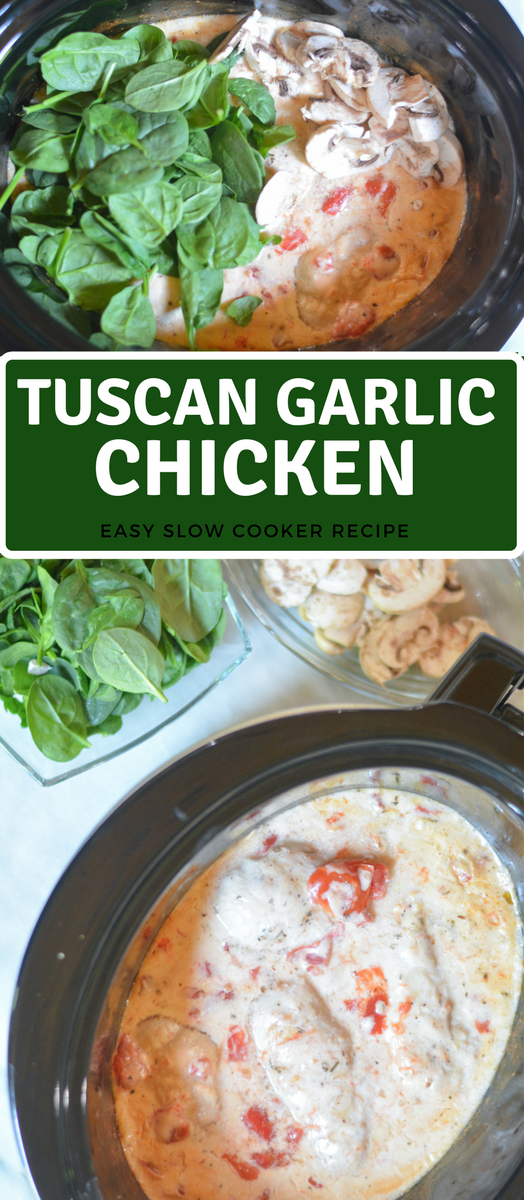 tuscan chicken in slow cooker | easy crockpot recipes | Easy Crockpot Meals | Family Dinner Recipe #crockpot #slowcooker #chicken #dinnertime #chickenrecipes tuscan chicken recipe
