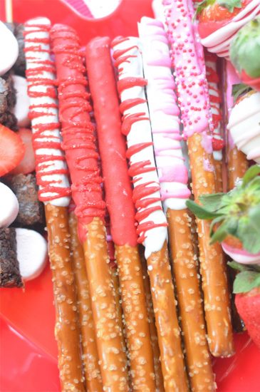 valentine chocolate covered pretzels