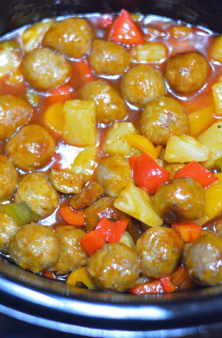 crock-pot sweet sour meatballs