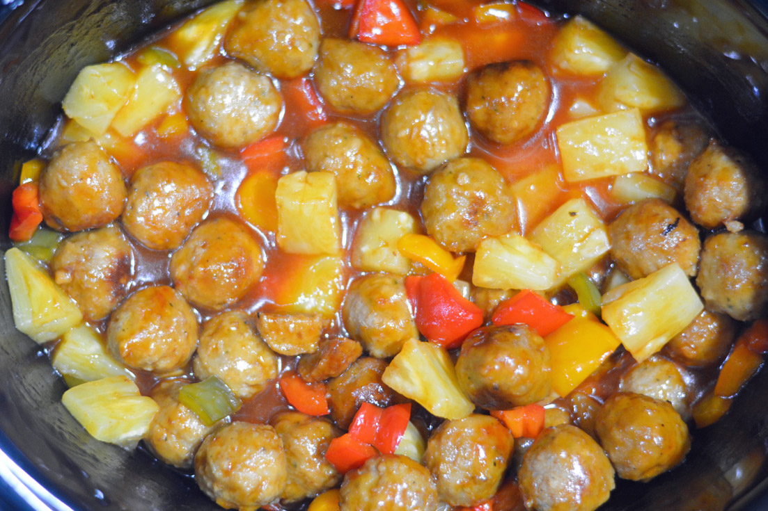 slow cooker sweet sour meatballs