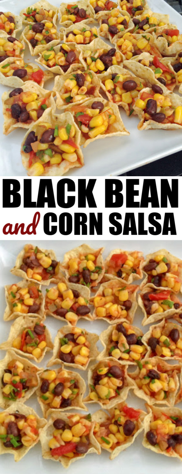 5 minute black bean corn salsa