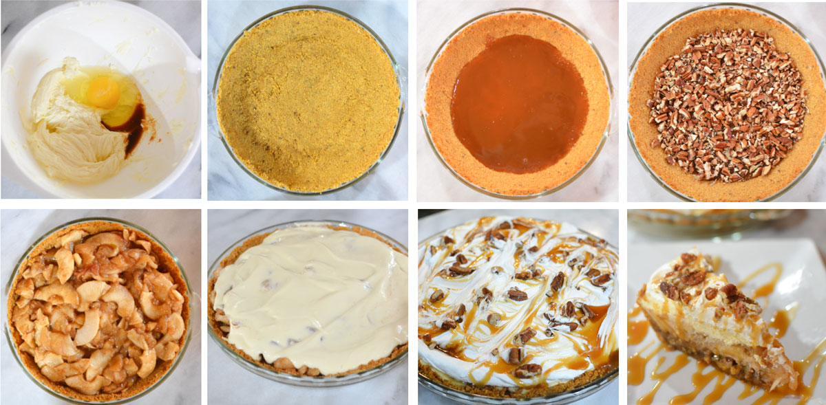 step by step photos caramel apple pie