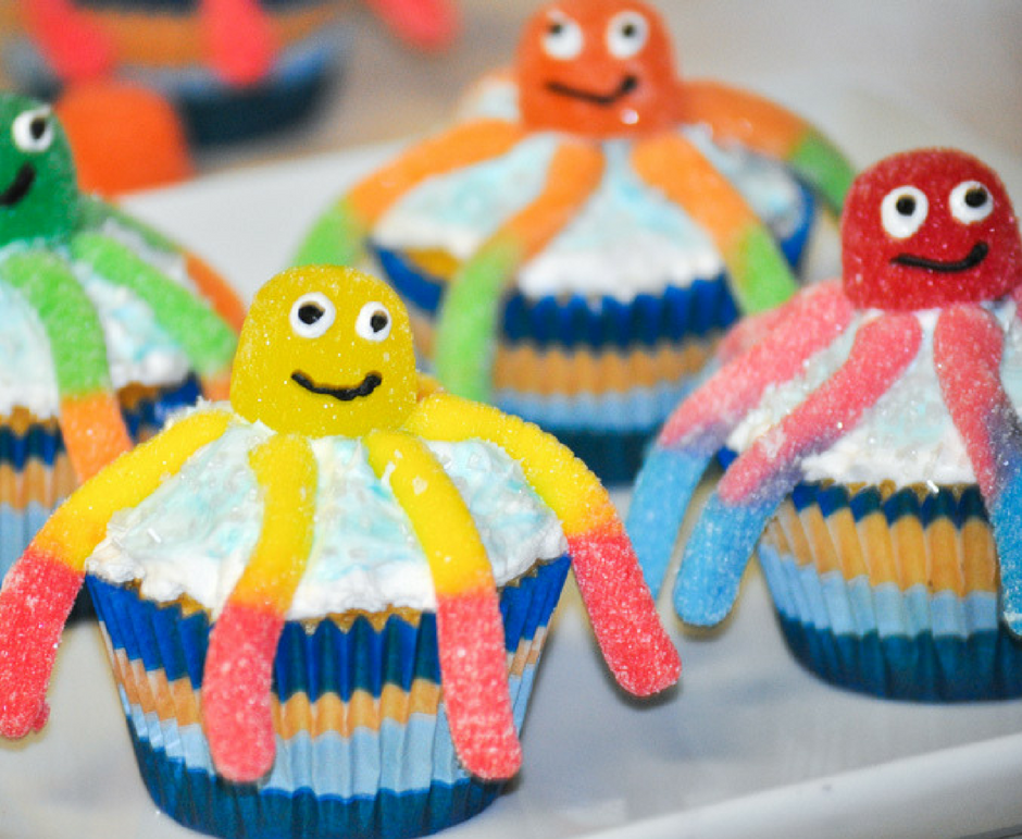 Gummy Worm Octopus Cupcakes - Mommy's Fabulous Finds