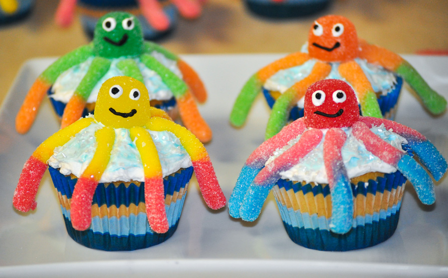 octopus cupcakes