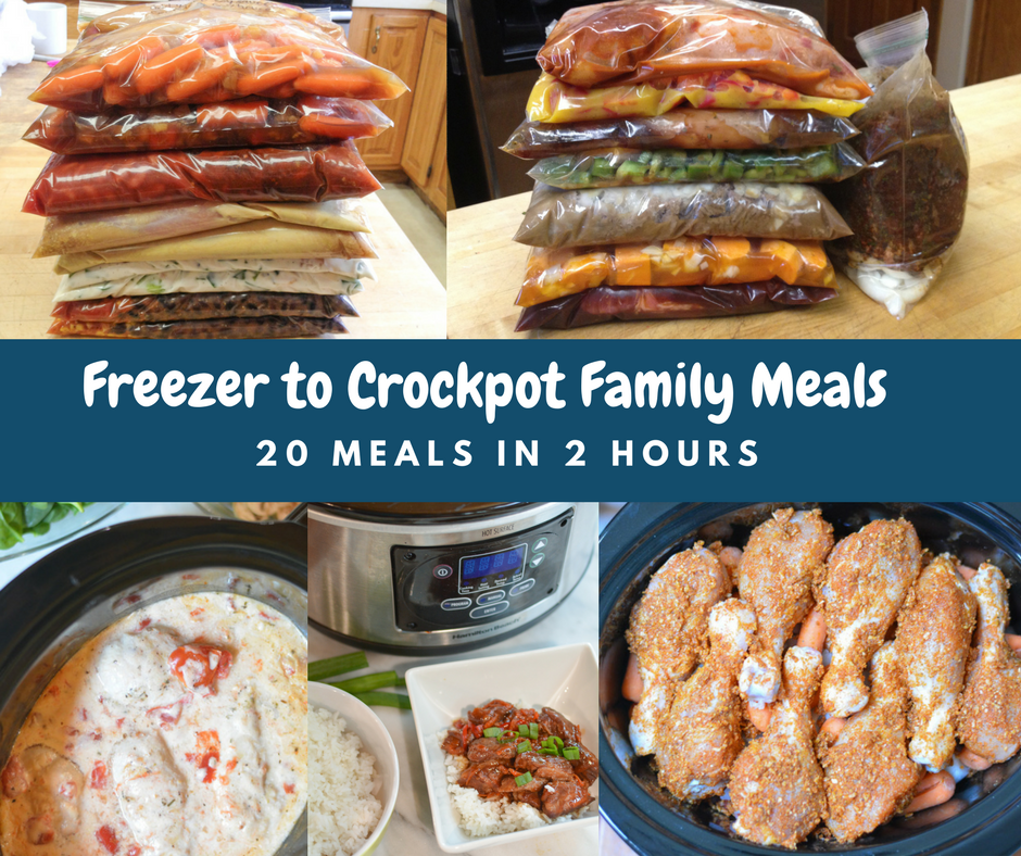 Crockpot Freezer Meals : 20 Crockpot Meals in 2 Hours