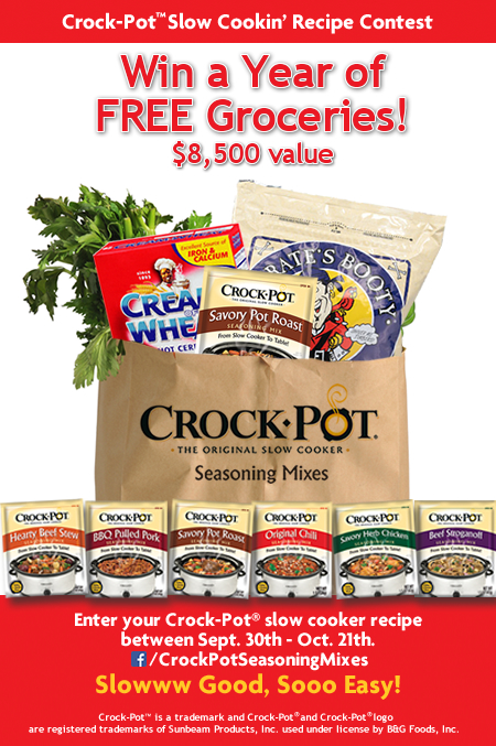 Crock-Pot Seasoning Mixes – Win a Year’s Worth of Groceries!