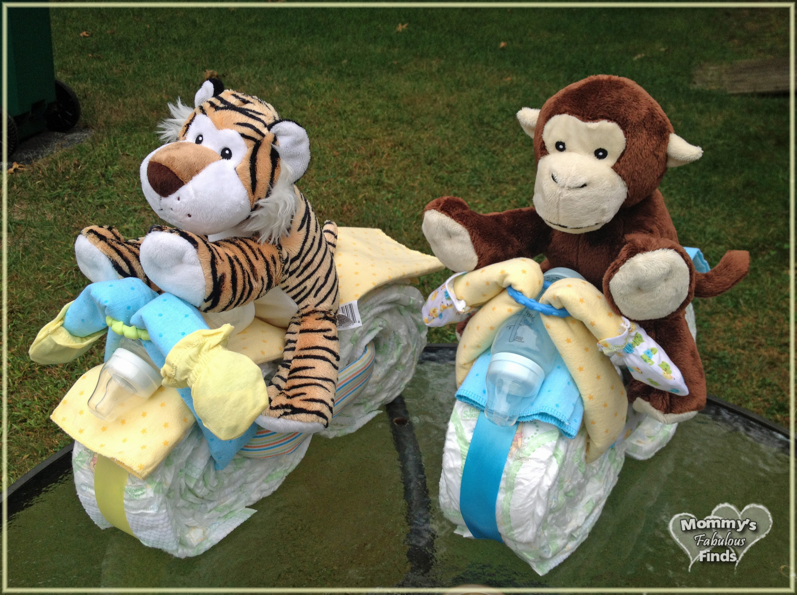 boy diaper cake motorcycle