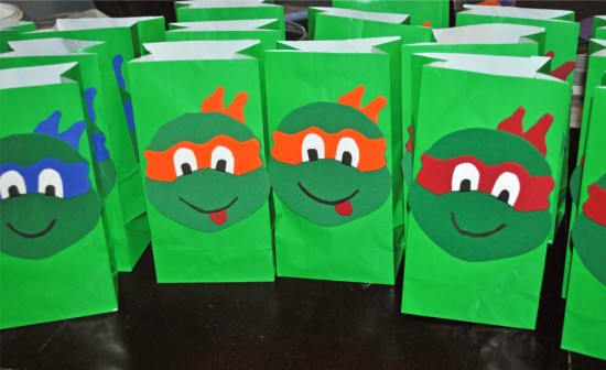 how to make teenage mutant ninja turtle goodie bags