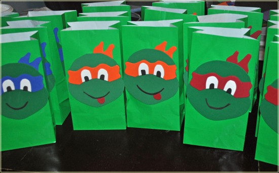 12 Packs Ninja Turtles Party Favor Goodie Small Gift Bags 