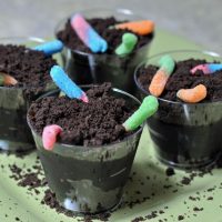 Dirt Cups With Gummy Worms