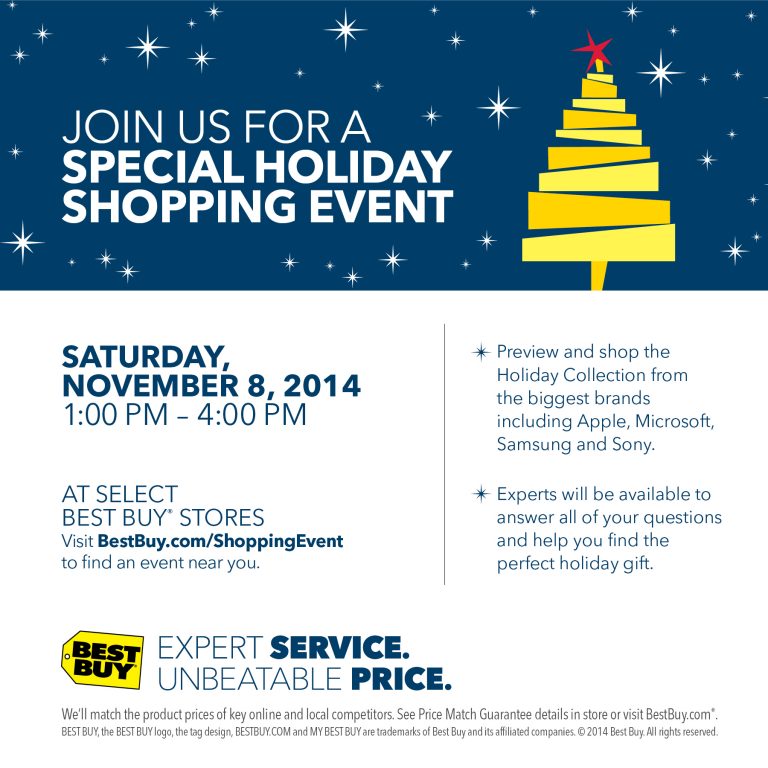 Best Buy Holiday Shopping Event – November 8th