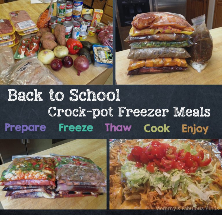 Back to School Crockpot Freezer Meals