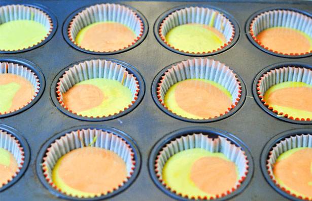 yellow orange cupcakes