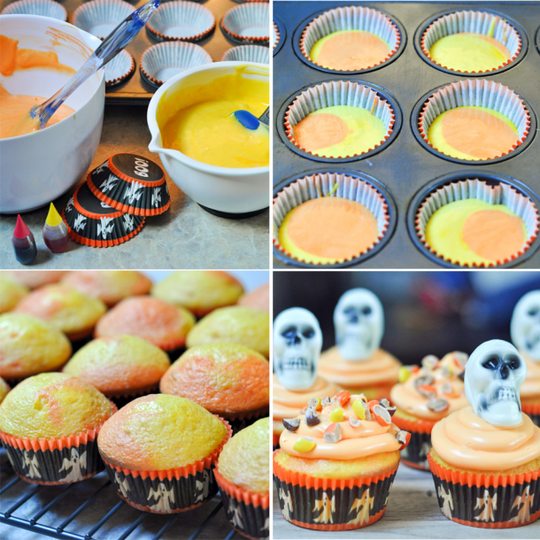 Skeleton Halloween Cupcakes