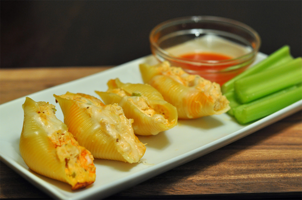 Buffalo Chicken Stuffed Shells