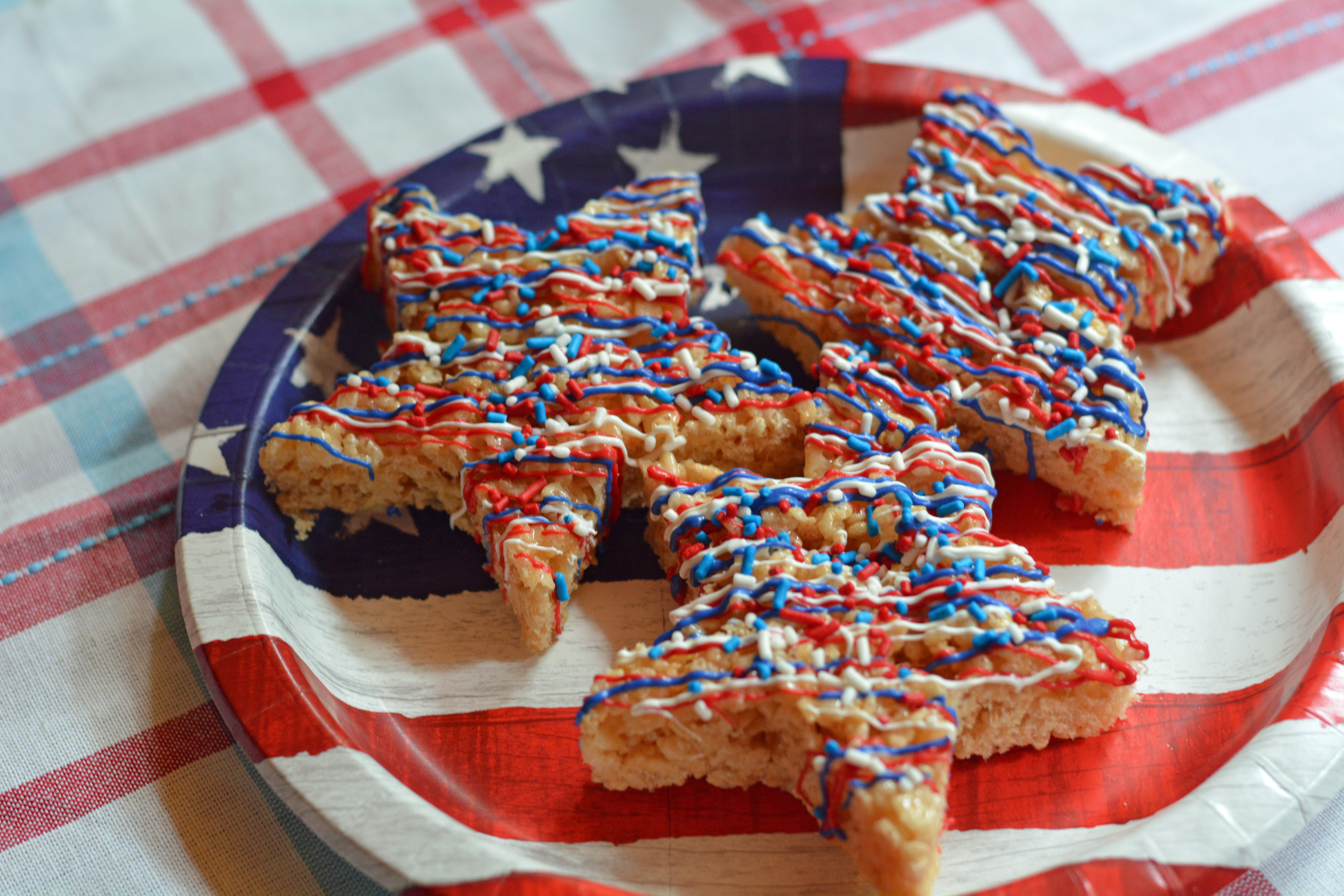 red white blue rice krispies treats