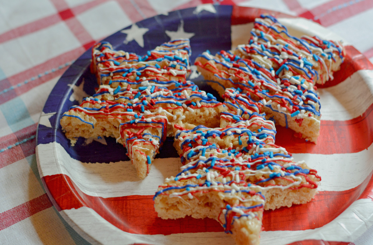 4th of july rice krispies