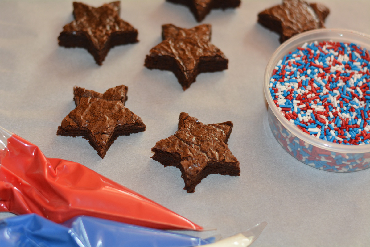 star shaped brownies
