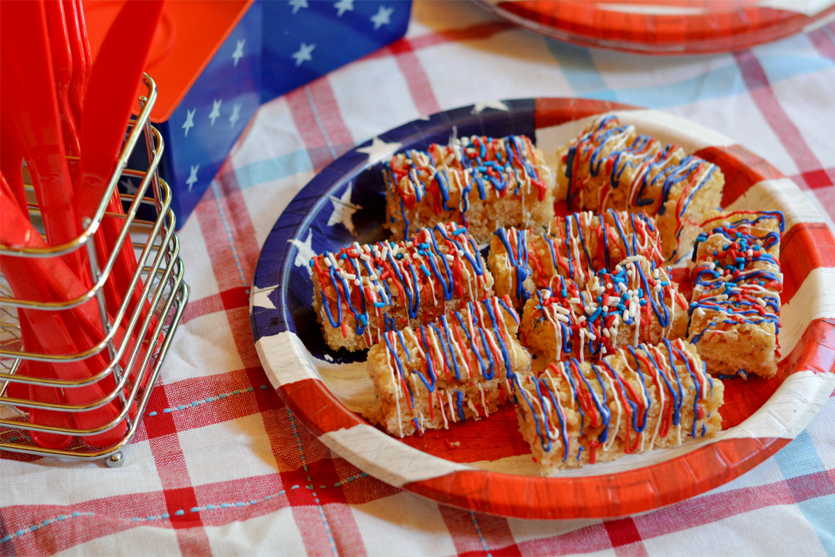 4th of july rice krispies