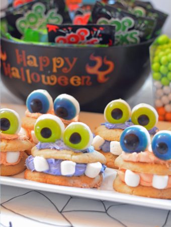 spooky monster cookies