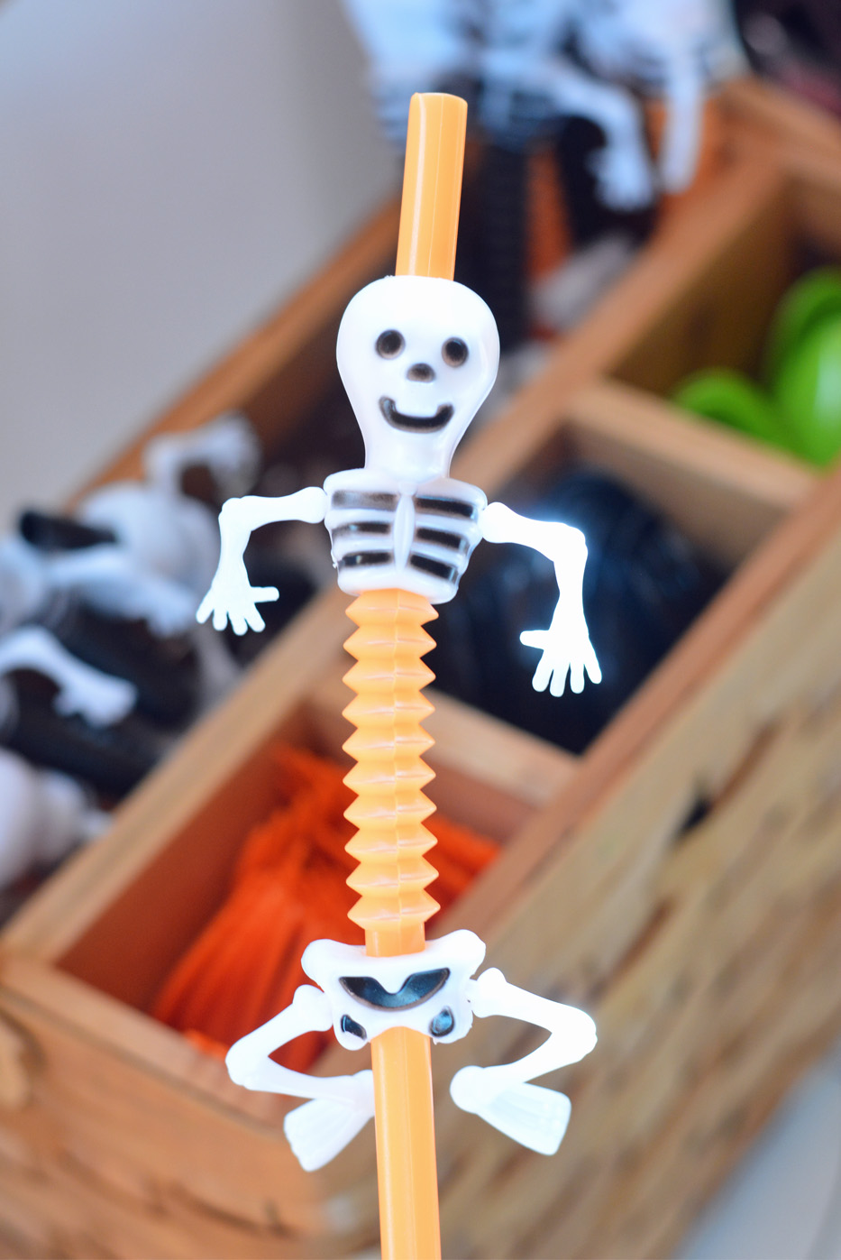 halloween skull straws