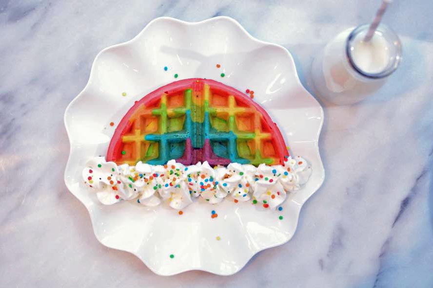 rainbow waffles