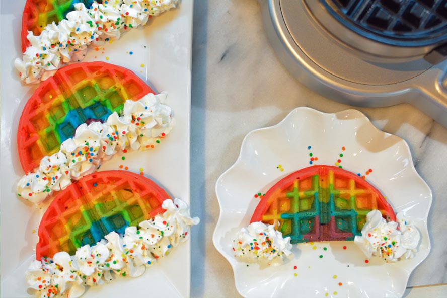 Rainbow Party Ideas Rainbow Waffles