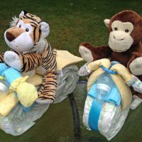 DIY Motorcycle diaper cake