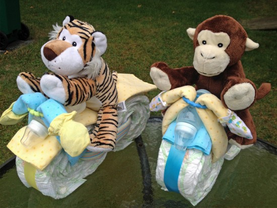 DIY Motorcycle diaper cake