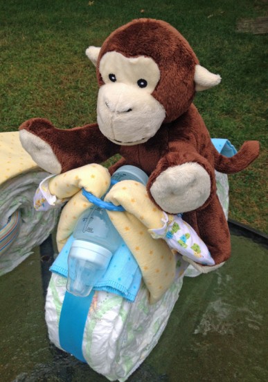 boy diaper cake motorcycle