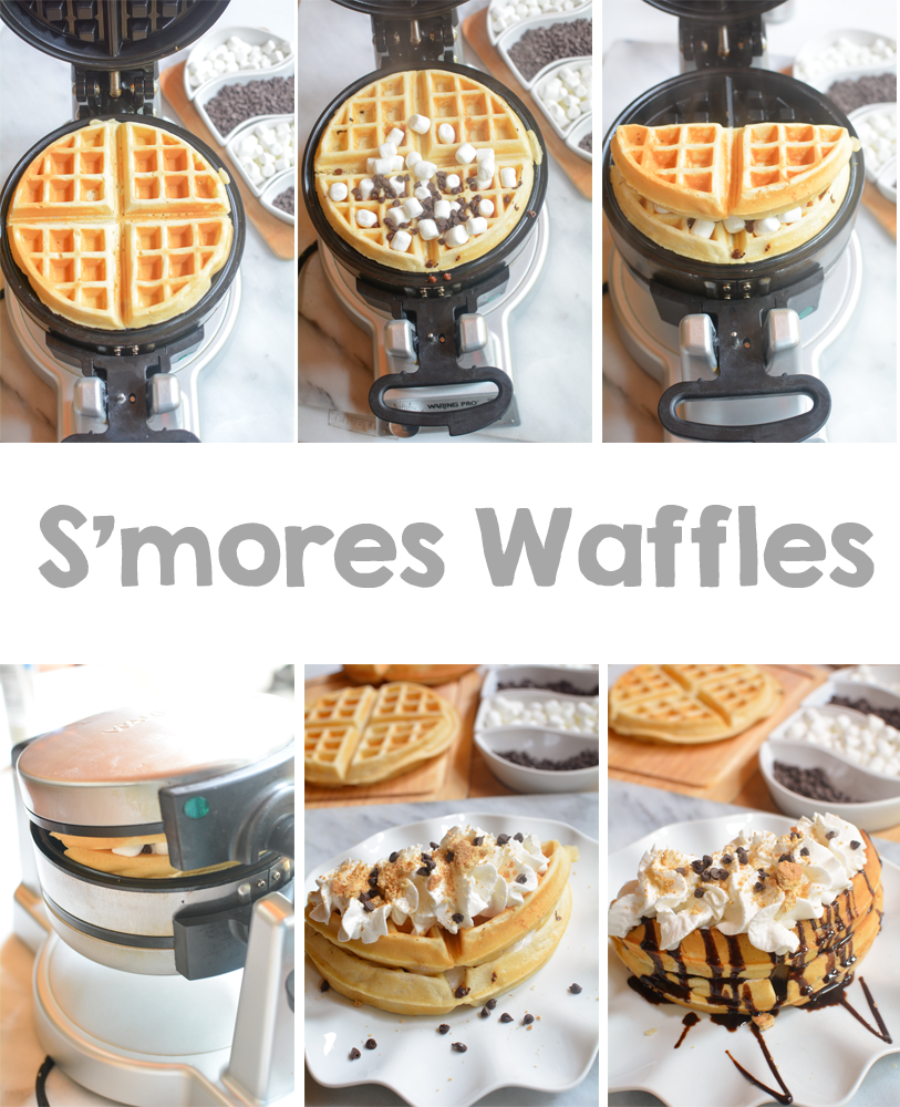 graham cracker s'mores waffles