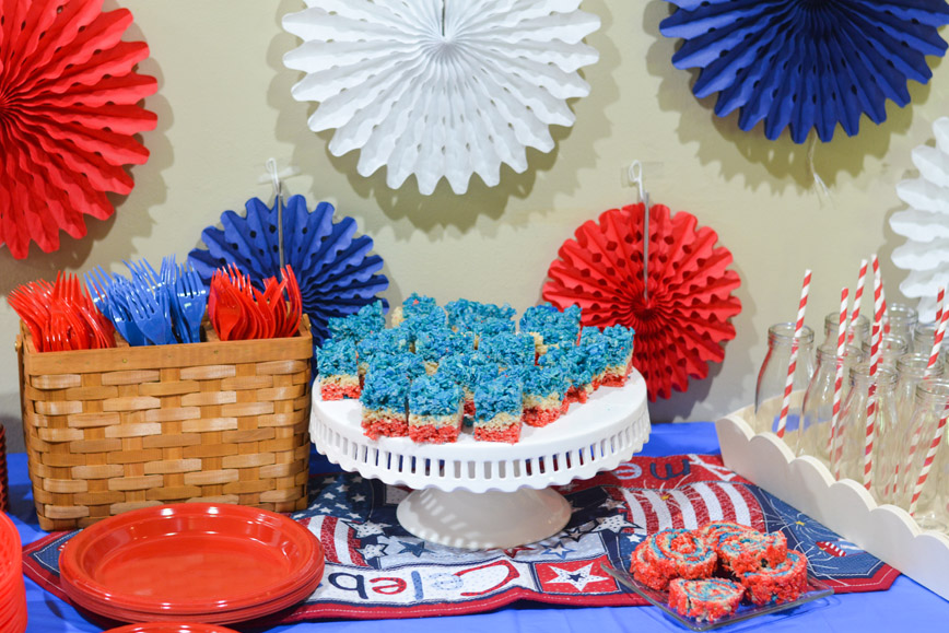 4th of july rice krispies treats