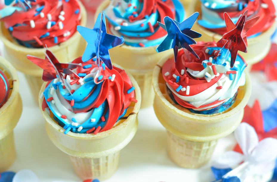 4th of july cupcakes