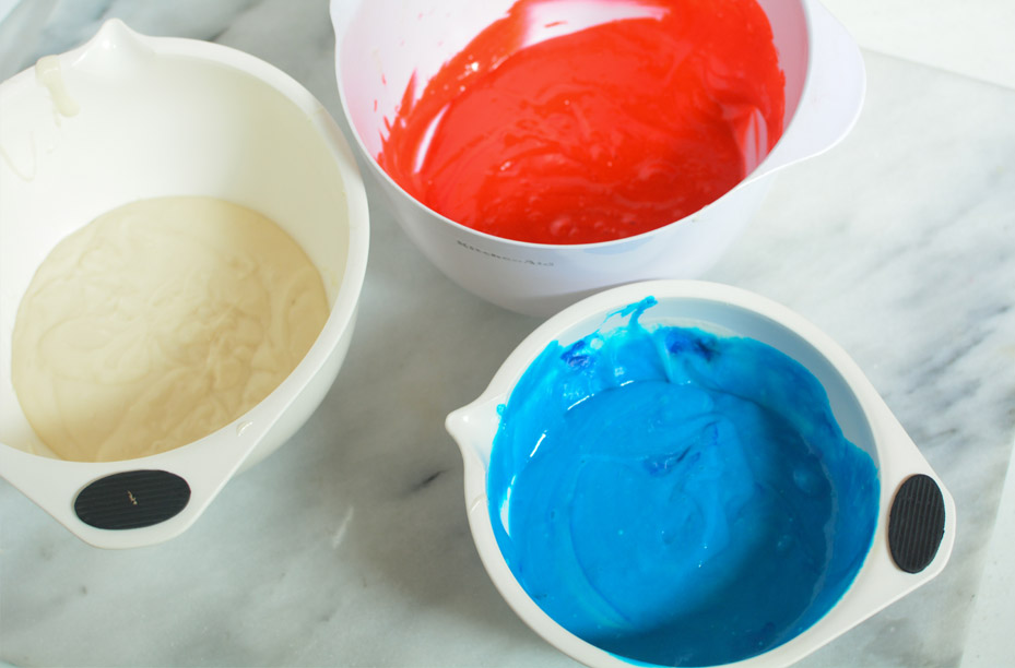 red white and blue cupcakes