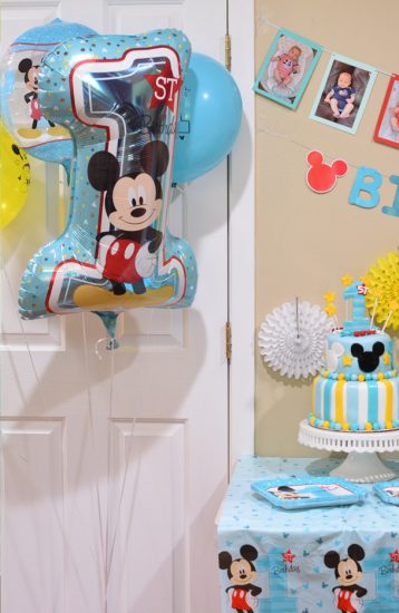 Mickey 1st birthday balloon