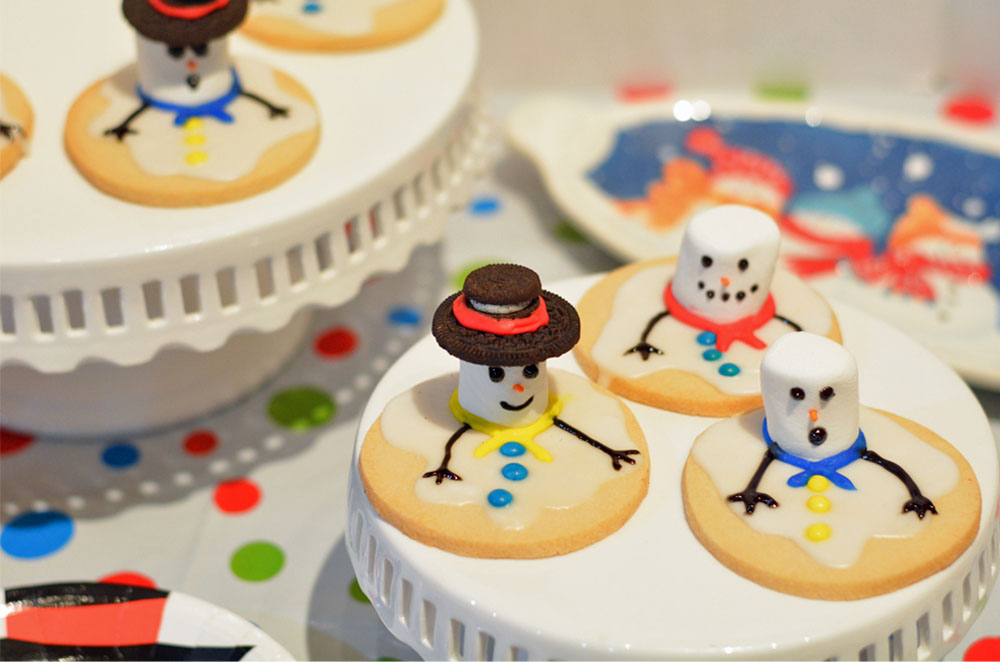 melting snowman cookies