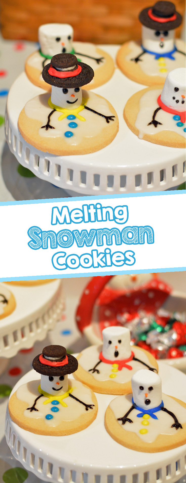 melting snowman cookies