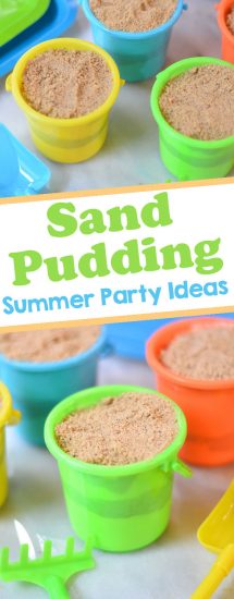 sand pudding beach themed party snack