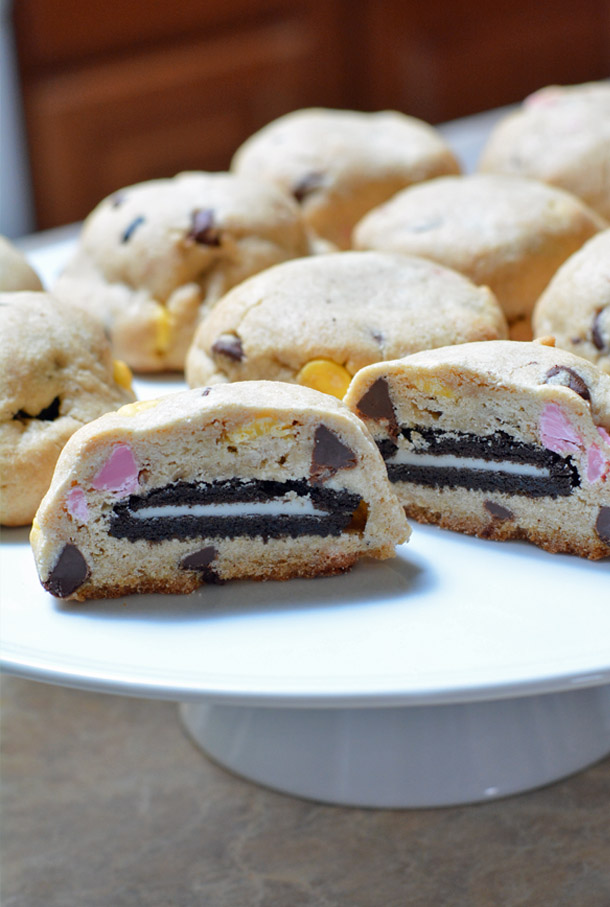 oreo stuffed chocolate chip cookies