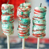 4th of July Marshmallow Pops with Pop Rocks